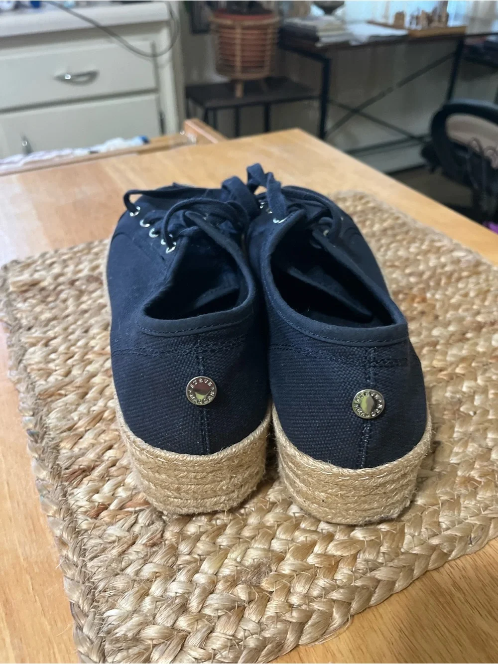 Steve Madden Navy Canvas Platform Espadrille Sneakers